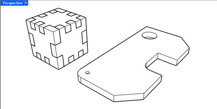 3D model with irregular parts and holes