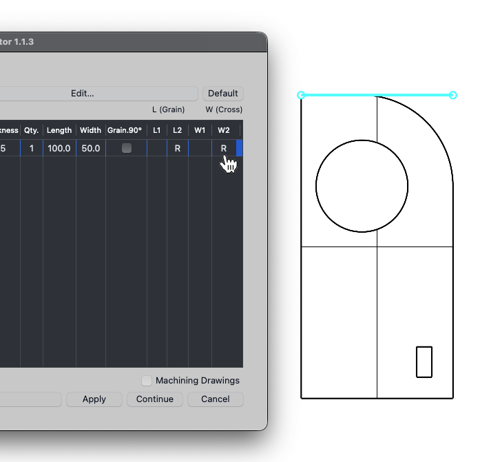 Edge Banding Configuration