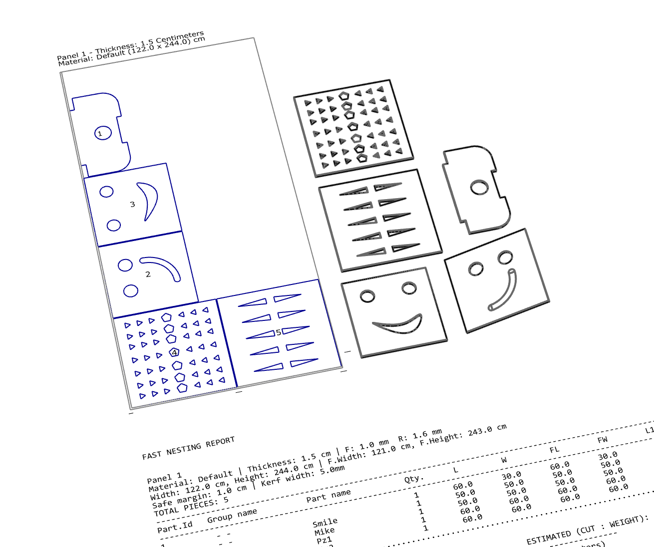 FastNesting machining drawings enabled in a nested layout